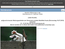 Tablet Screenshot of kleintierpraxis-voelzke.de